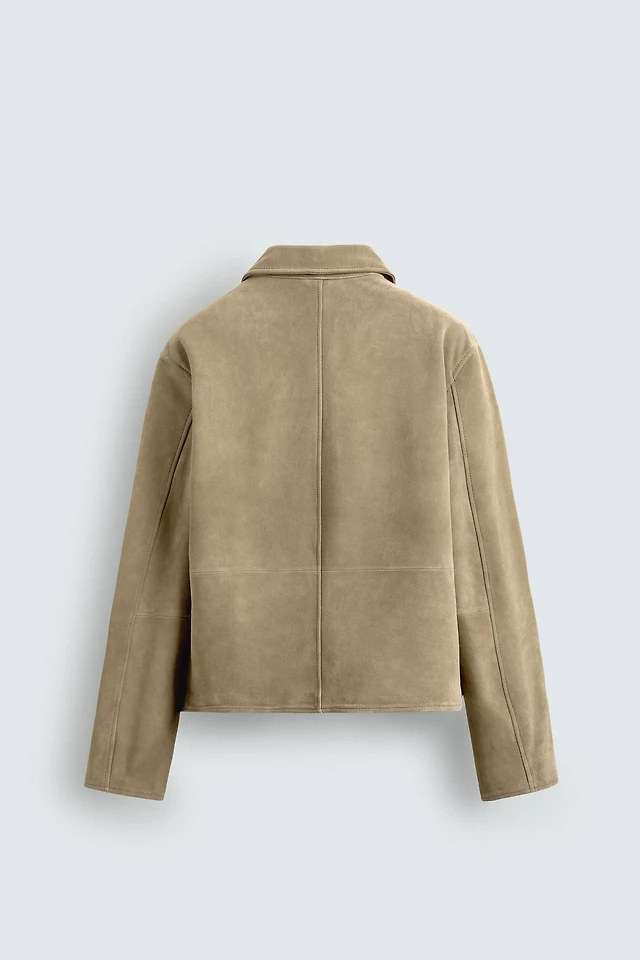 Zara SUEDE LEATHER JACKET Place Rosemère
