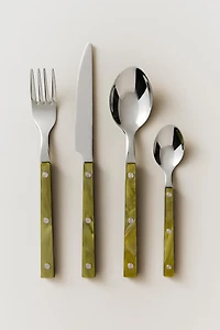 ACRYLIC HANDLE FLATWARE SET (SET OF 4)