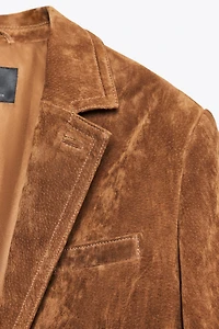SUEDE LEATHER BLAZER