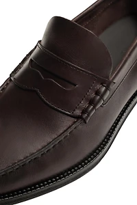 MOCASSINS EN CUIR À MASQUE