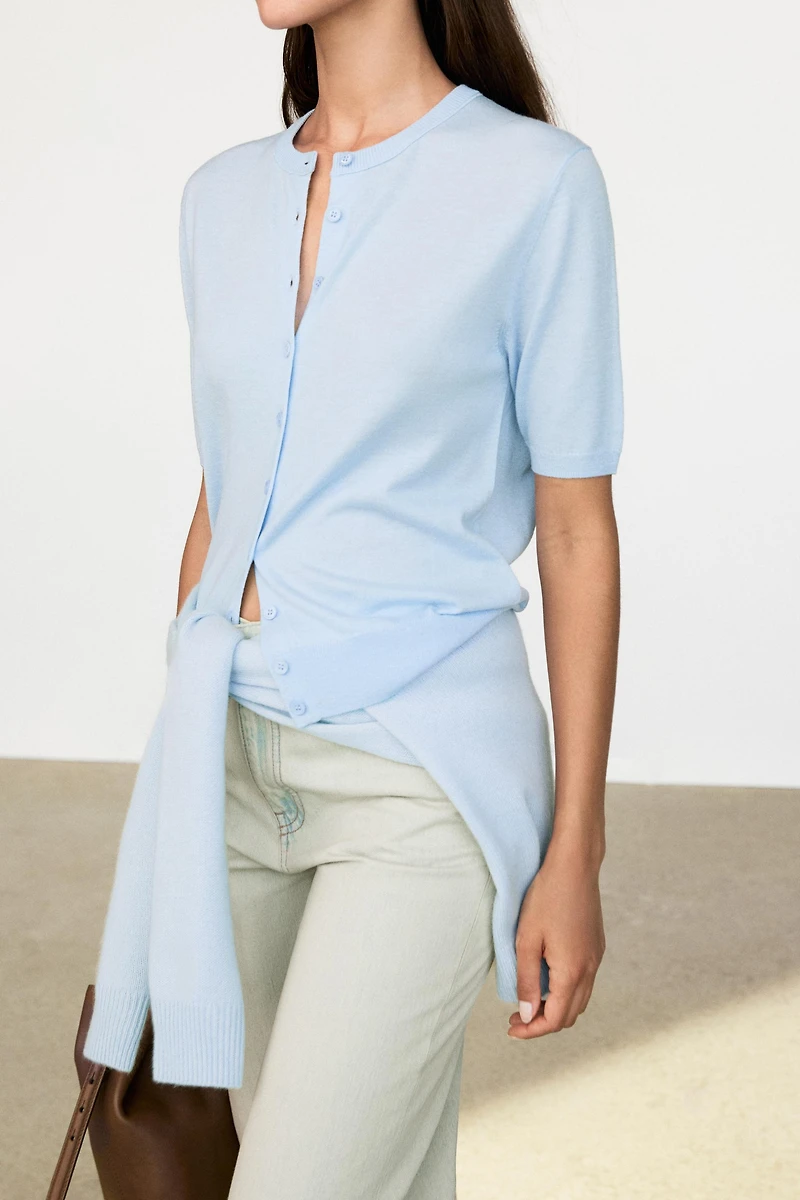 Cardigan manches courtes