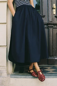 ROBE MIDI COMBINÉE POPELINE