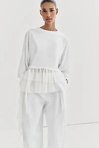 COMBINATION RUFFLE TOP