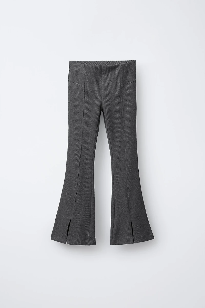 LEGGING CÔTELÉ FLARE LISSE