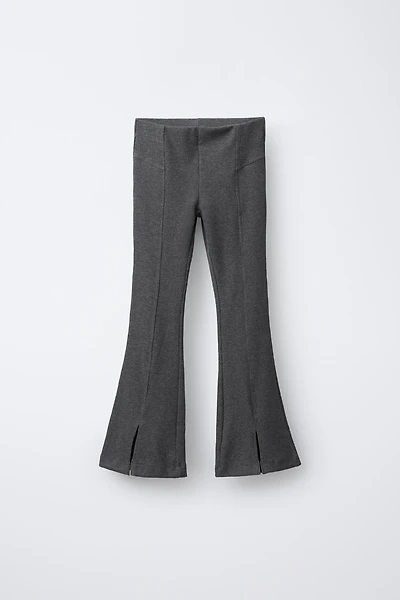 LEGGING CÔTELÉ FLARE LISSE