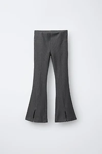 LEGGING CÔTELÉ FLARE LISSE