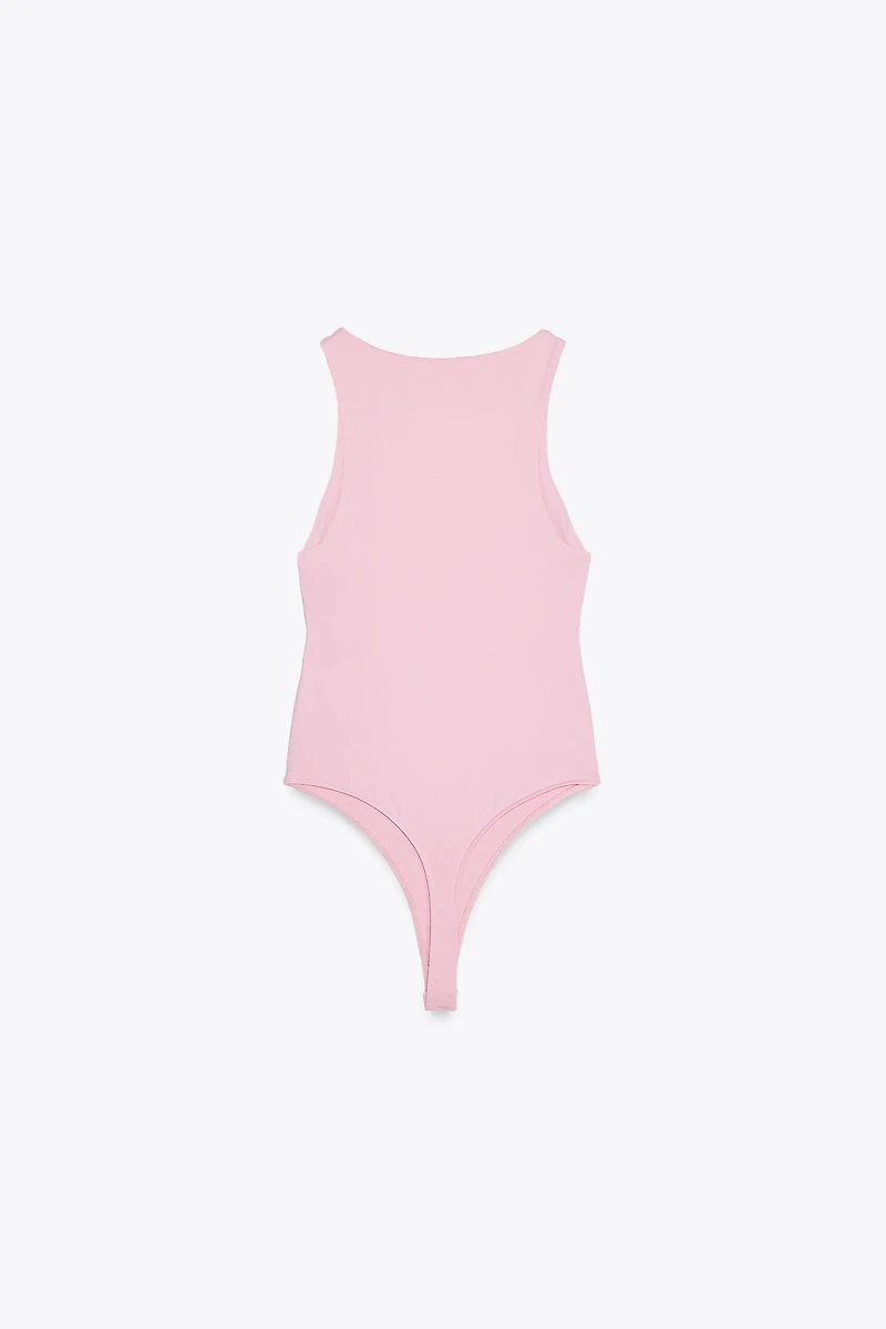 POLYAMIDE HALTER BODYSUIT
