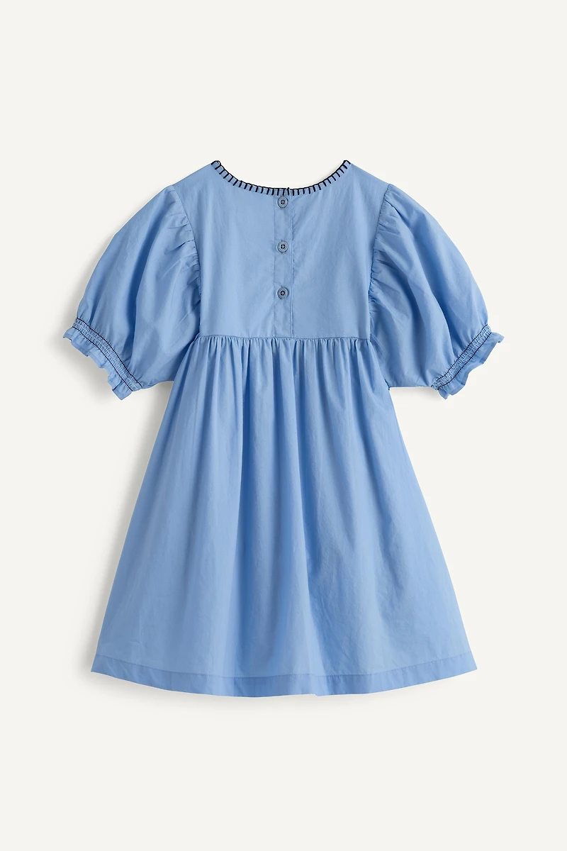 LIMITED EDITION EMBROIDERED ELASTICIZED FLORAL DRESS