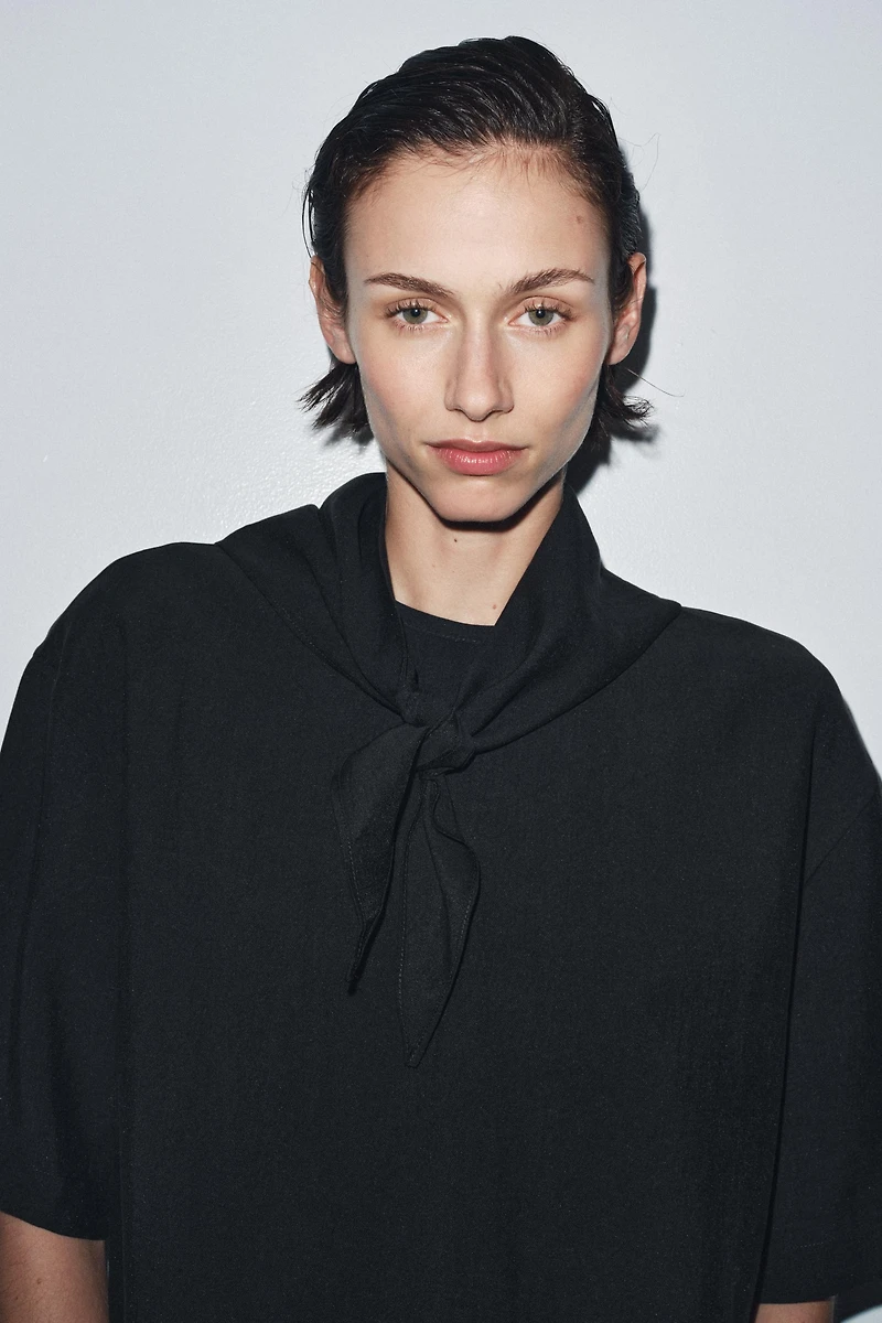 FLOWY BLOUSE WITH SCARF ZW COLLECTION