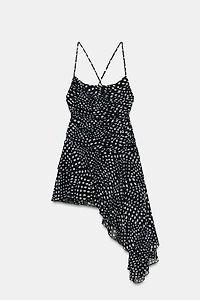 ROBE DRAPÉE À POIS