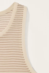 LIMITED EDITION STRIPED KNIT TANK TOP