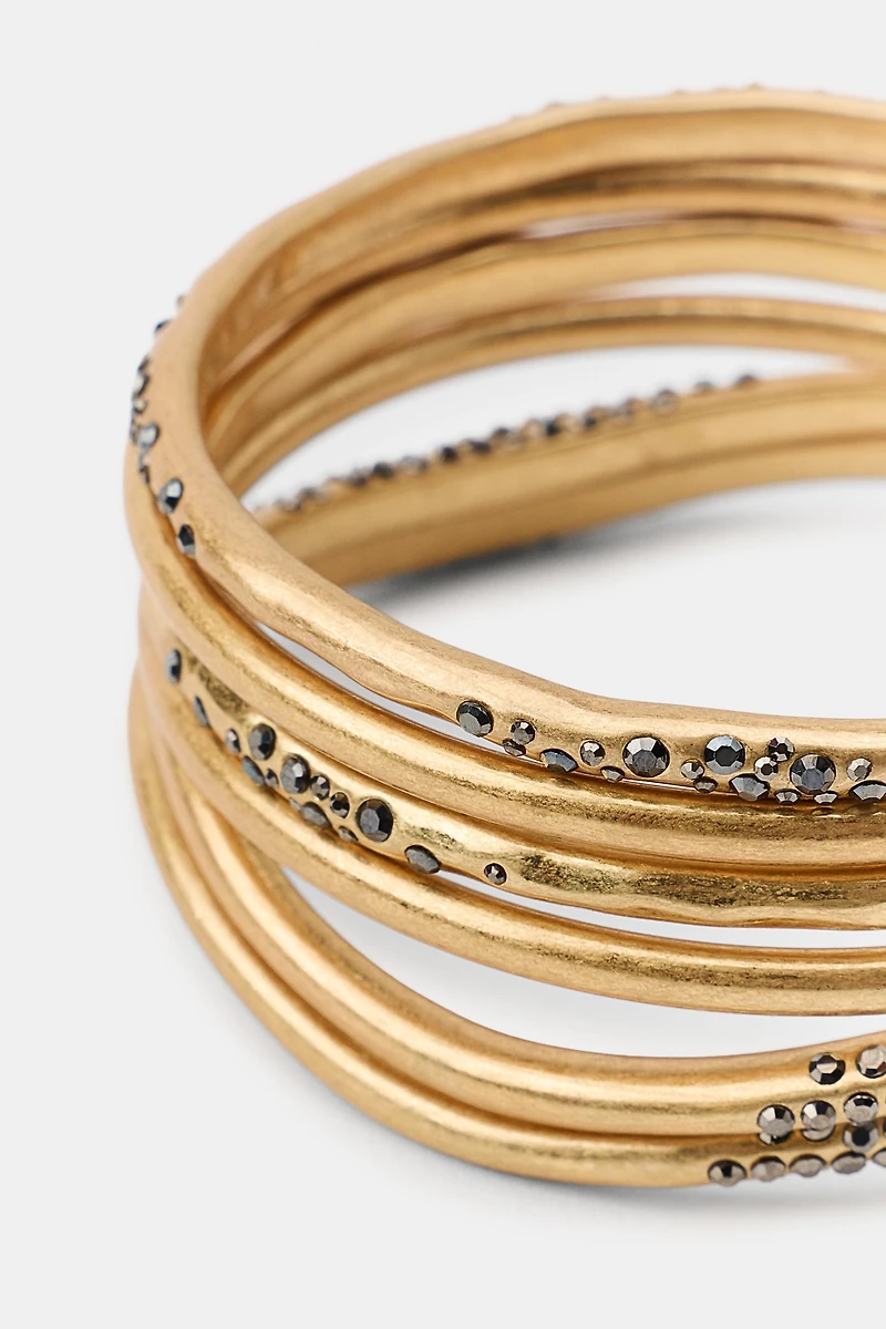 SIX-PACK OF RIGID SHINY BRACELETS