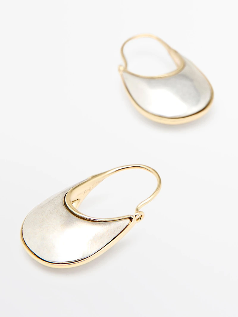 Boucles d’oreilles anneaux pierre