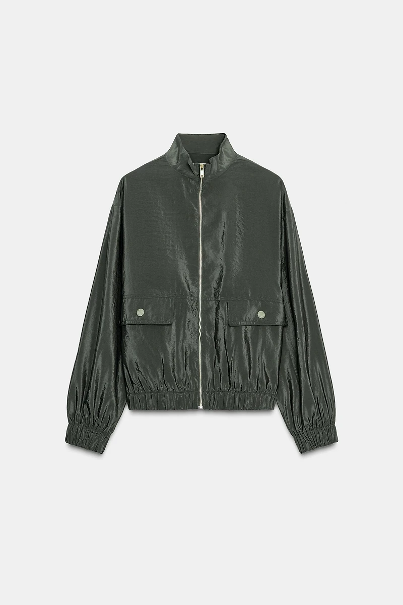 BLOUSON BOMBER À COL MONTANT