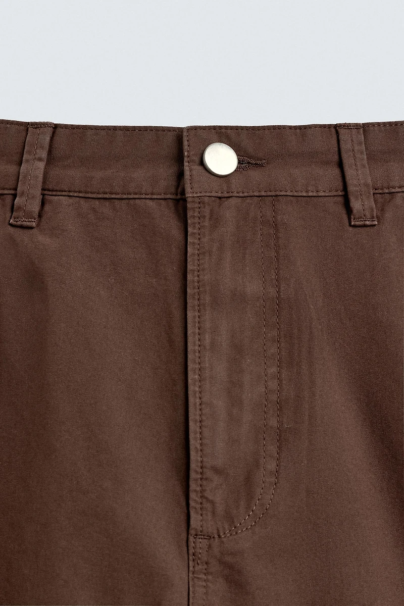 BALLOON FIT CARGO PANTS WITH SEAMS