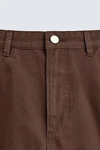 BALLOON FIT CARGO PANTS WITH SEAMS