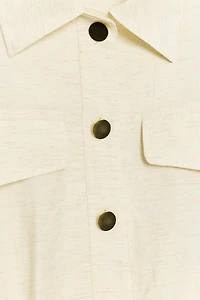 ROLL-UP SLEEVE SAFARI BLOUSE