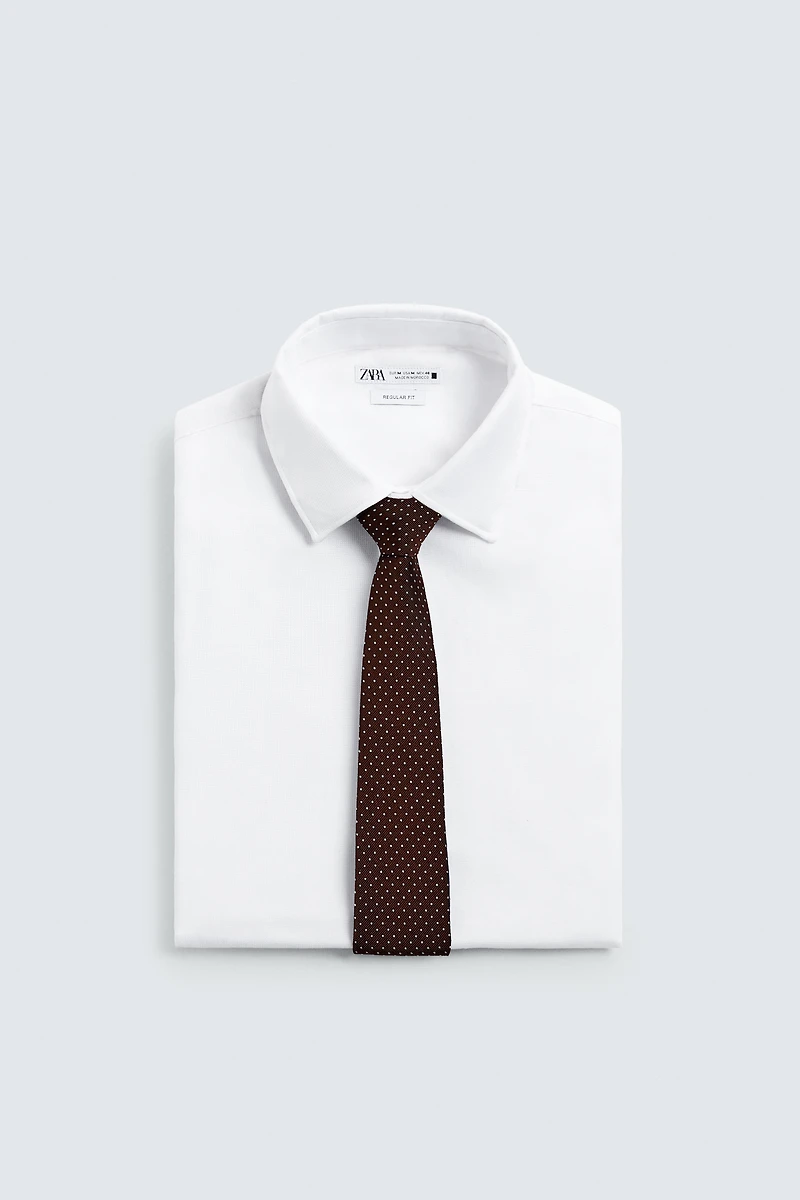 100% SILK POLKA DOT TIE