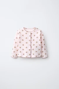 FLORAL PRINT JACKET, BODYSUIT, AND LEGGINGS SET