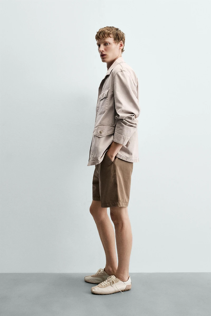 WASHED REGULAR FIT POCKET JACKET