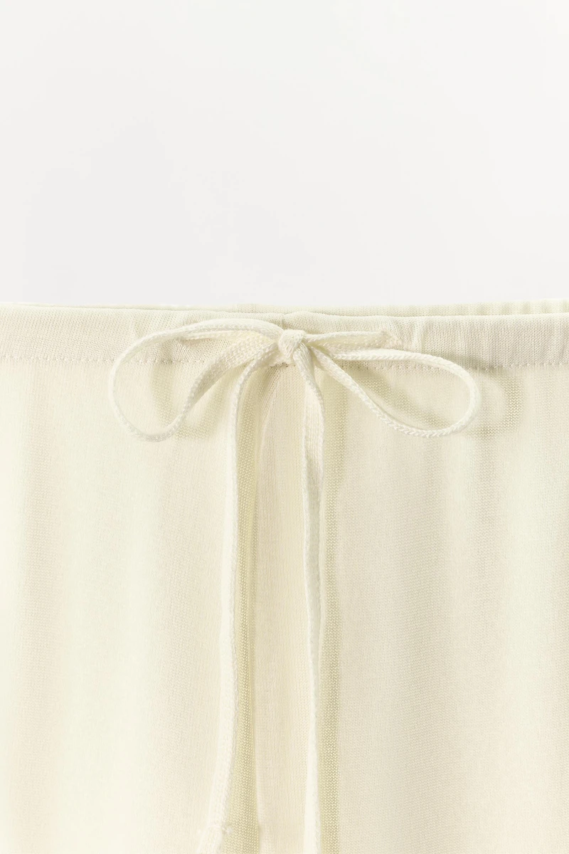 SEMI-SHEER FLOWY PANTS