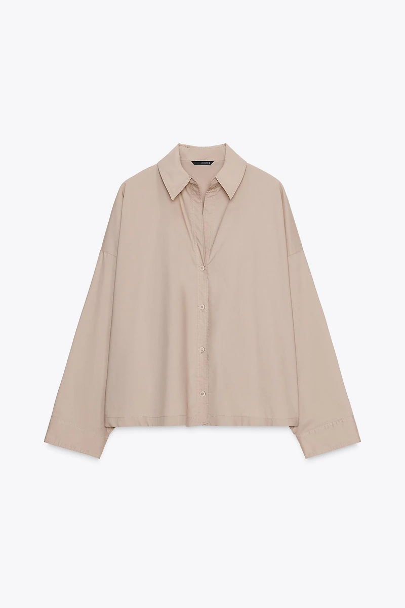 POPLIN BUTTON SHIRT