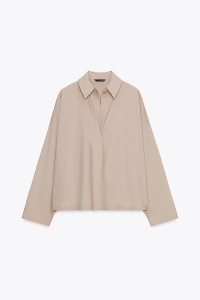 POPLIN BUTTON SHIRT