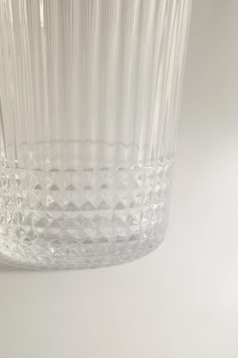 GOBELET VERRE RELIEF