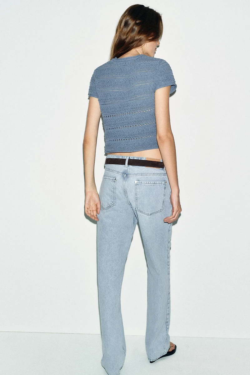 TOP EN MAILLE POINTELLE