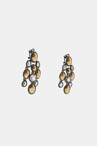 RESIN AND JEWEL WATERFALL EARRINGS