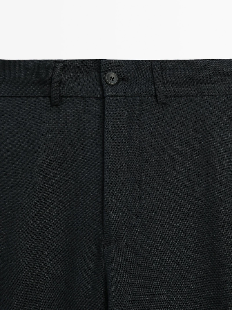 100% linen trousers
