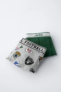 6-14 YEARS/ TWO-PACK OF NFL © OUTER STUFF BOXERS