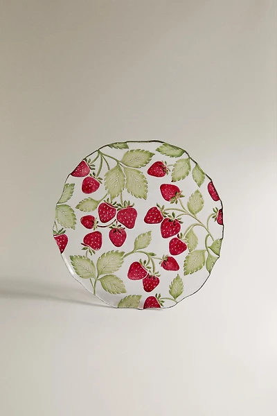 ASSIETTE À DESSERT VERRE FRAISES