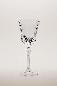 VERRE À PIED CRISTALLIN EFFET TAILLÉ