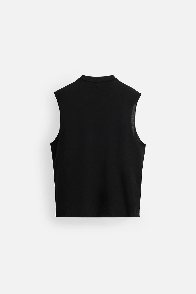 IRREGULAR KNIT TANK TOP