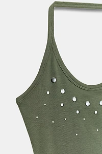 TOP HALTER CLOUTÉ