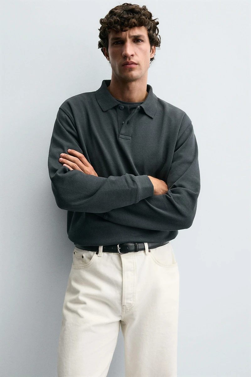 BASIC STRUCTURED POLO SHIRT