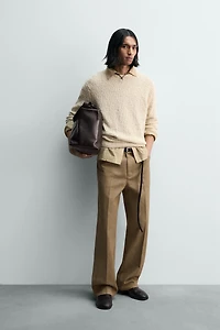 STRAIGHT FIT PANTS WITH BELT LOOPS