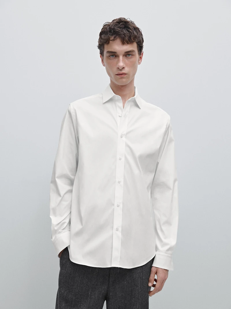 Regular fit stretch shirt