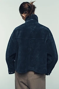 100% LEATHER BOMBER JACKET