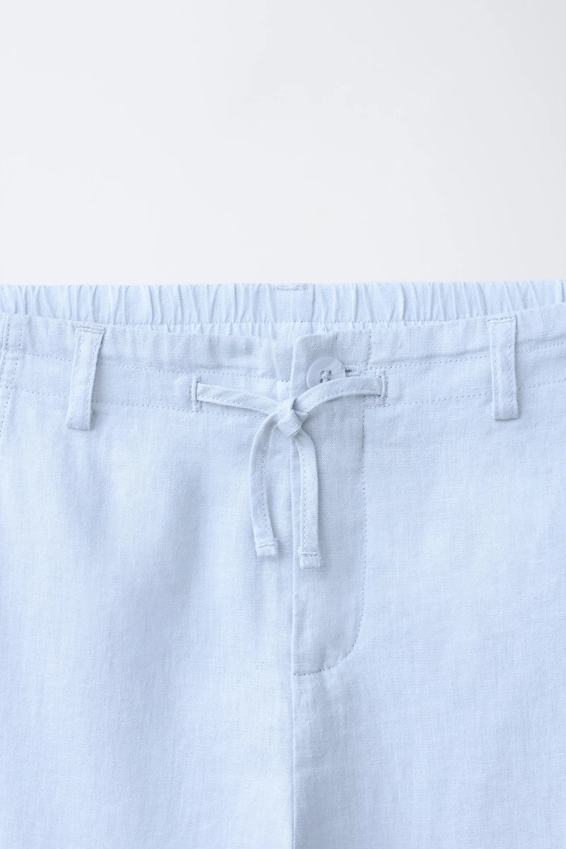 PANTALON BARREL AVEC LIN
