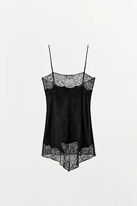 SATIN LACE CAMISOLE TOP