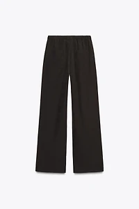 ELASTIC WAIST WIDE LEG PANTS