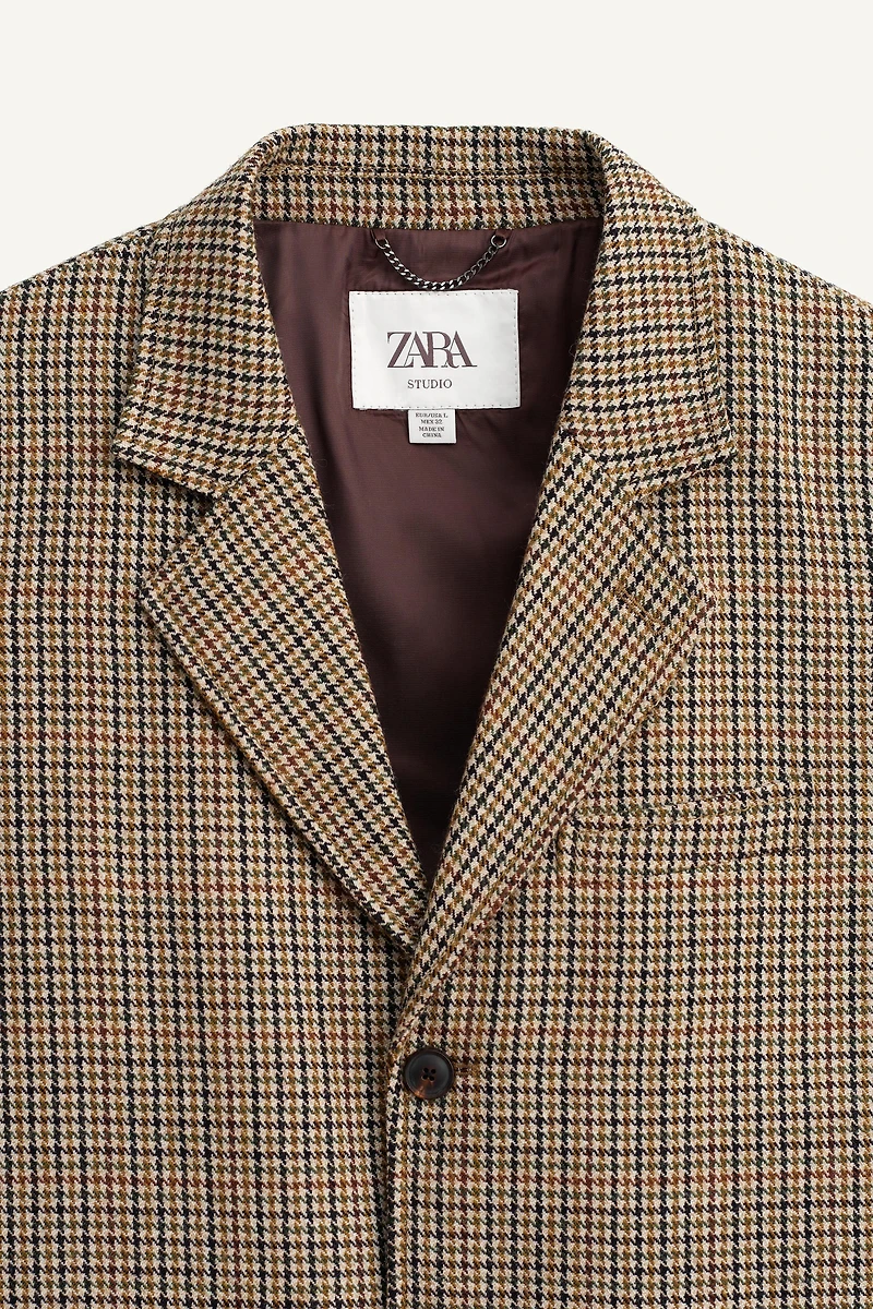 LIMITED EDITION WOOL PLAID SUIT JACKET