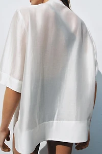 BLOUSE FLUIDE À MANCHES COURTES ZW COLLECTION