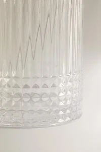 SUGAR BOWL WITH A RAISED GEOMETRIC DESIGN