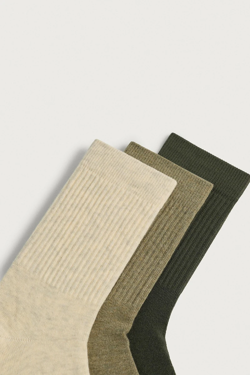 RIBBED SOCKS 3-PACK