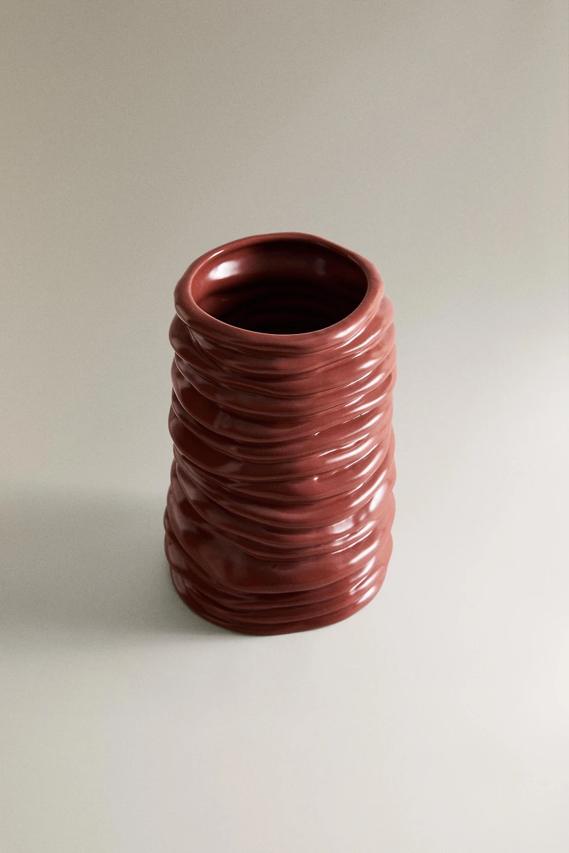 VASE CÉRAMIQUE ONDULÉ X COLLAGERIE