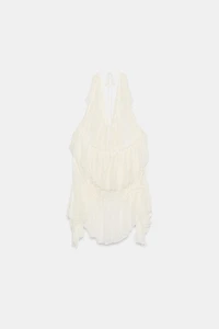 RUFFLED LACE TOP