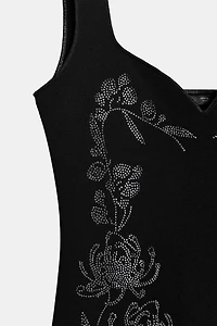 SPARKLY STRETCH MIDI DRESS